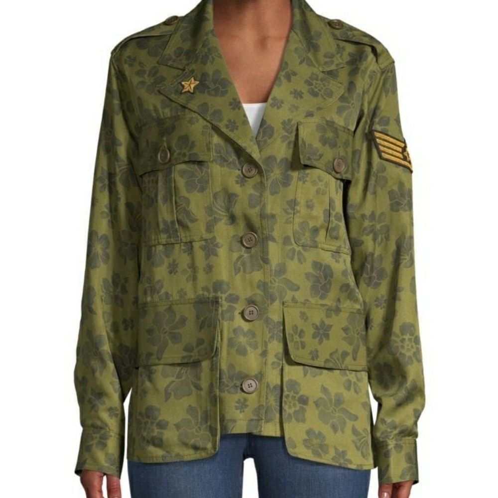 Smythe Jacket Bellows Floral Camo Patch Army Blazer Sz XS - Picture 2 of 7